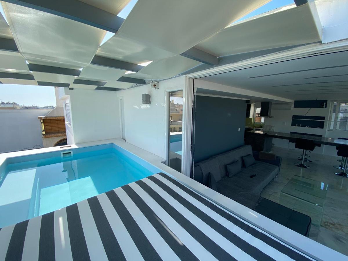 Citycenter Penthouse Mini Private Pool With Hydromassage And Great Town View Athena Bagian luar foto