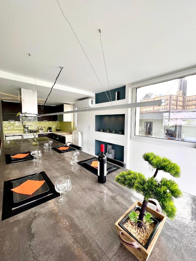 Citycenter Penthouse Mini Private Pool With Hydromassage And Great Town View Athena Bagian luar foto