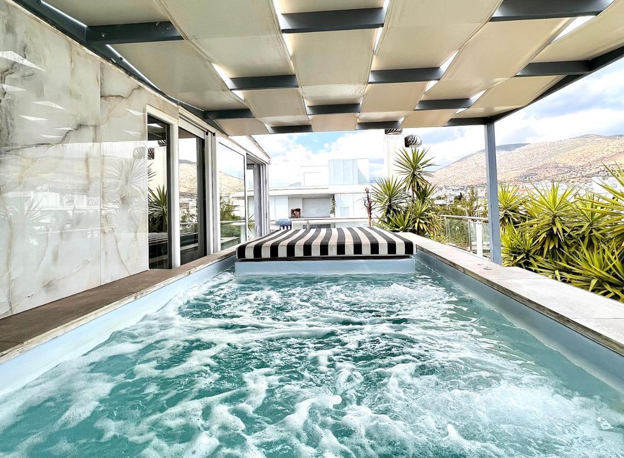Citycenter Penthouse Mini Private Pool With Hydromassage And Great Town View Athena Bagian luar foto